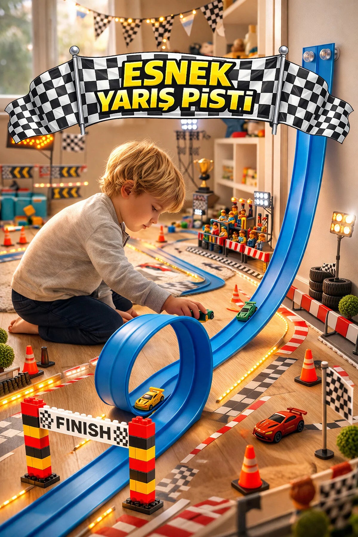 Esnek Yarış Pisti - 4.5 Metre - Flex track